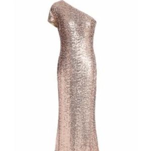 Badgley Mischka Rose Gold Party Dress